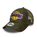 New Era Cap : LA Lakers Field Camo Green 9FORTY Trucker