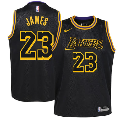 Los Angeles Lakers Nike Classic Edition Swingman Jersey - Black - LeBron James -